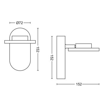 Philips 50441/11/P0 - LED bodové svítidlo MYLIVING GLISSETTE 1xLED/4,5W/230V