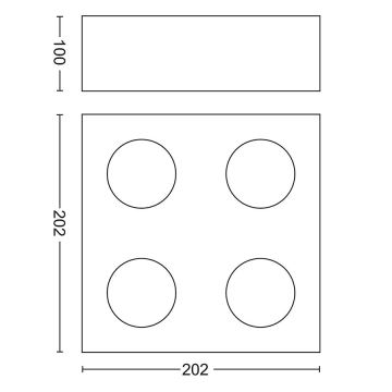 Philips 50494/31/P0 - LED bodové svítidlo MYLIVING BOX 4xLED/4,5W/230V