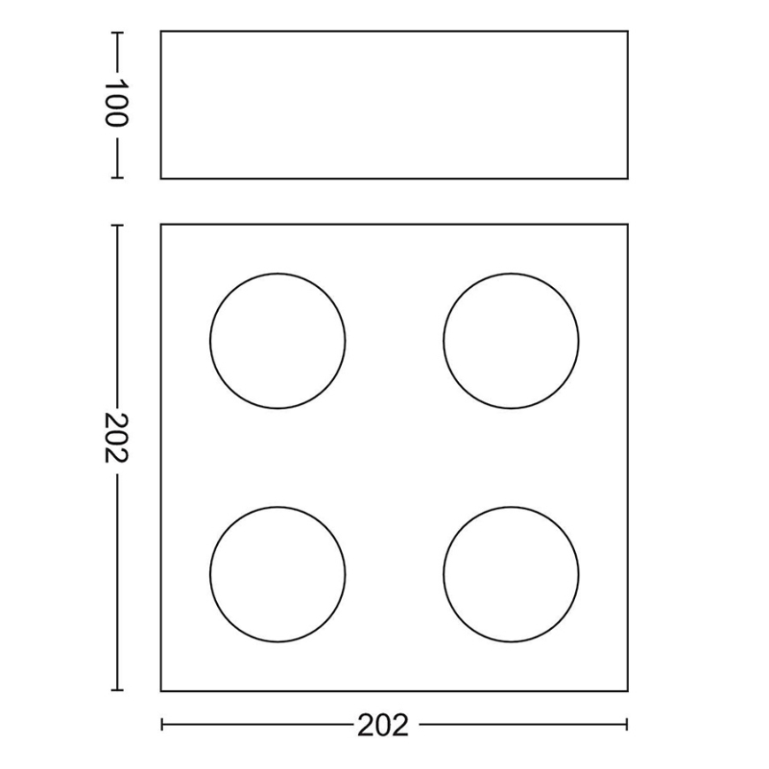 Philips 50494/31/P0 - LED bodové svítidlo MYLIVING BOX 4xLED/4,5W/230V