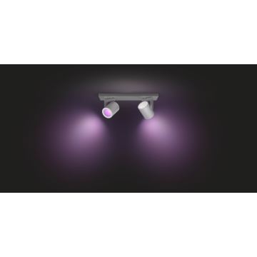 Philips 50622/48/P7 - LED RGB Bodové svítidlo HUE ARGENA 2xGU10/5,7W/230V