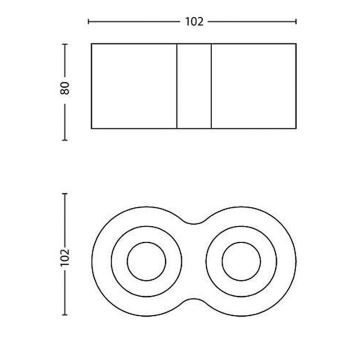 Philips 53302/30/16 - LED bodové svítidlo PHASE 2xLED/4,5W/230V