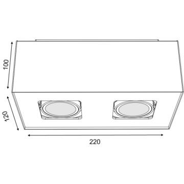 Philips 56232/48/PN - LED Bodové svítidlo TEMPO 2xGU10/6W/230V