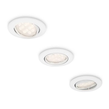 Philips 59273/31/PN - SADA 3x Koupelnové podhledové svítidlo MYLIVING NASH 1xGU10/50W/230V