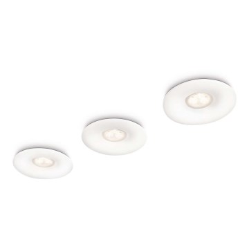 Philips 59833/31/16 - SADA 3x LED koupelnové podhledové svítidlo AQUILA 3xLED/6W