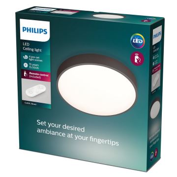 Philips 60262/43/P5 - LED Stmívatelné stropní svítidlo BROWN 1xLED/28W/230V + dálkové ovládání
