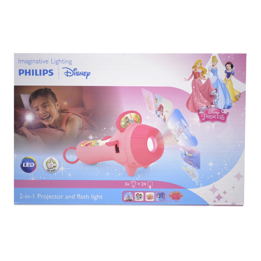 Philips - Dětský projektor PRINCESS 2v1 LED/2xAAA