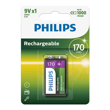 Philips 9VB1A17/10 - Nabíjecí baterie MULTILIFE NiMH/9V/170 mAh