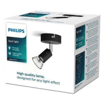 Philips - Bodové svítidlo 1xGU10/50W/230V černá