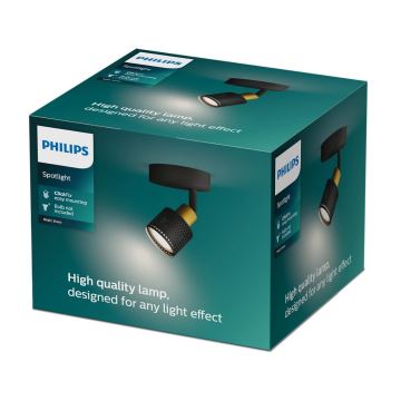 Philips - Bodové svítidlo NIALL 1xGU10/5W/230V černá/mosaz