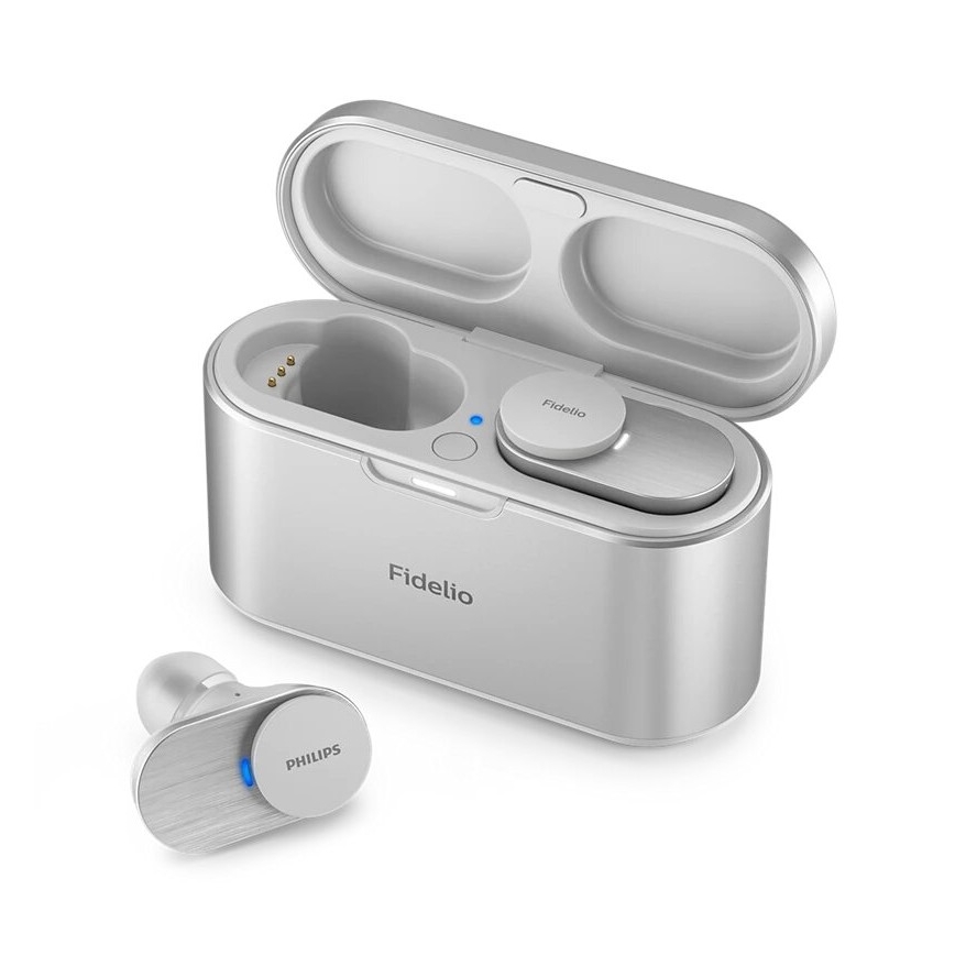 Philips Fidelio T1WT/00 - Bezdrátová sluchátka IPX4 stříbrná