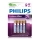 Philips FR03LB4A/10 - 4 ks Lithiová baterie AAA LITHIUM ULTRA 1,5V 800mAh