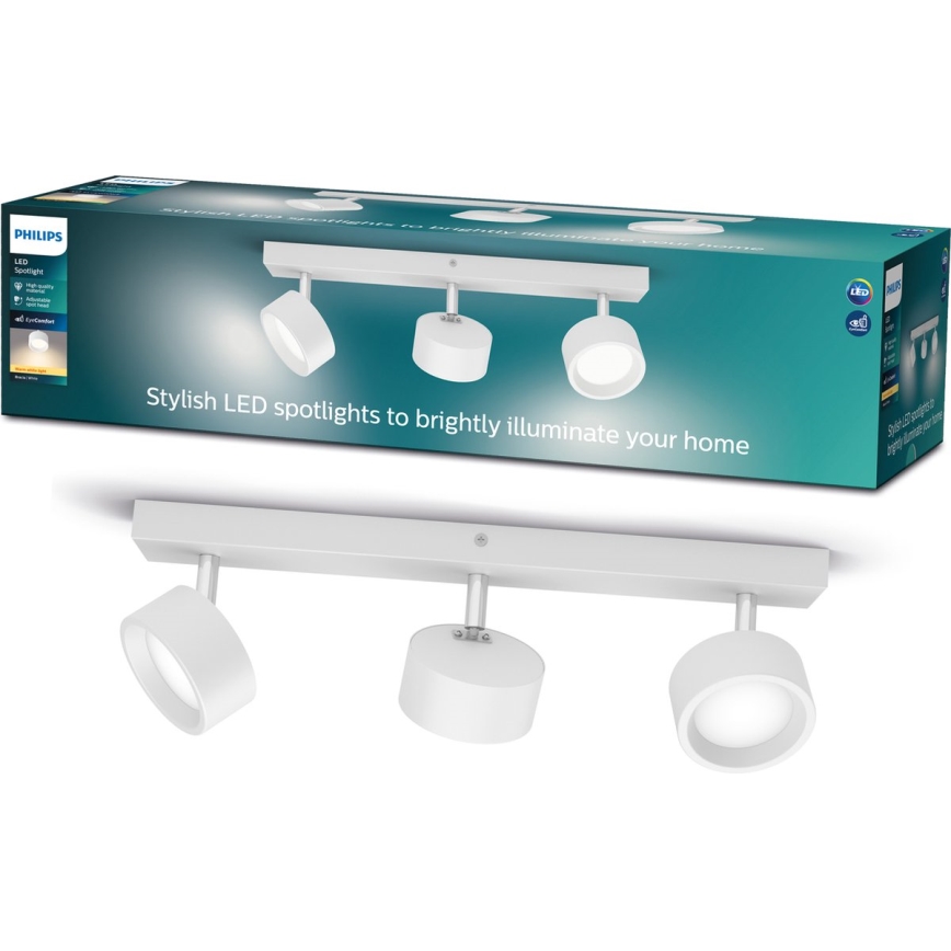 Philips - LED Bodové svítidlo 3xLED/5,5W/230V bílá