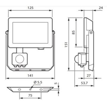 Philips - LED Reflektor se senzorem DECOFLOOD LED/20W/230V IP65