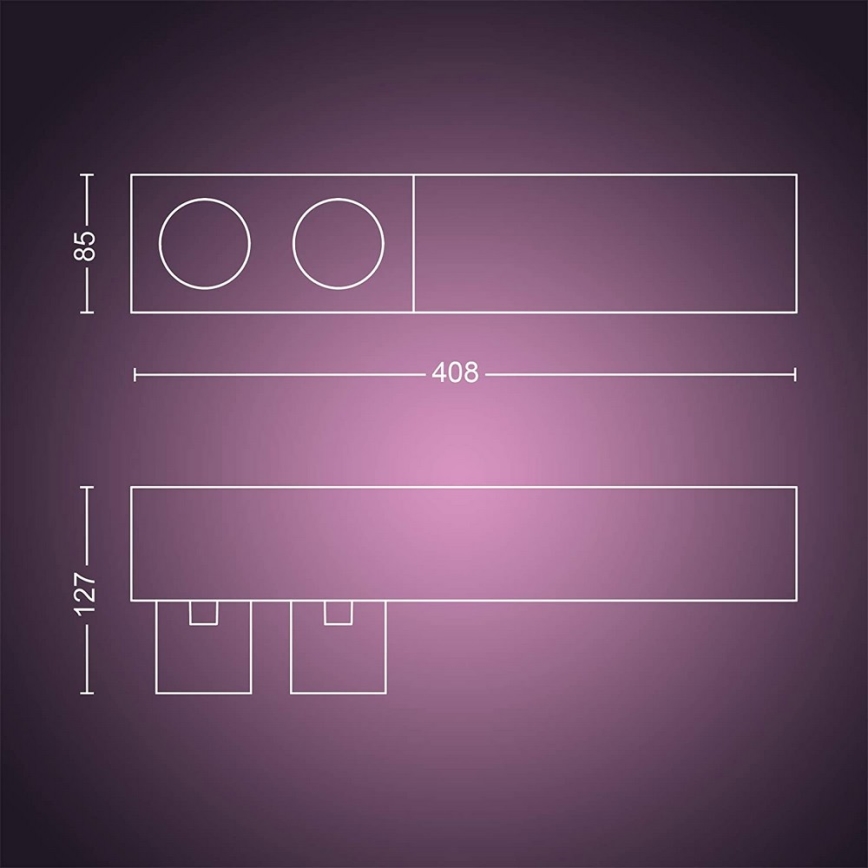 Philips - LED RGBW Stmívatelné bodové svítidlo Hue CENTRIS LED/11W/230V + 2xGU10/5,7W