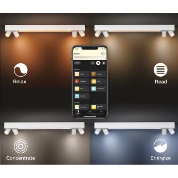 Philips - LED RGBW Stmívatelné bodové svítidlo Hue CENTRIS LED/40W/230V + 4xGU10/5,7W