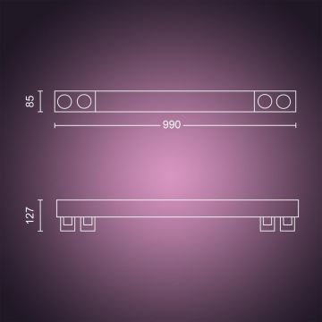 Philips - LED RGBW Stmívatelné bodové svítidlo Hue CENTRIS LED/40W/230V + 4xGU10/5,7W