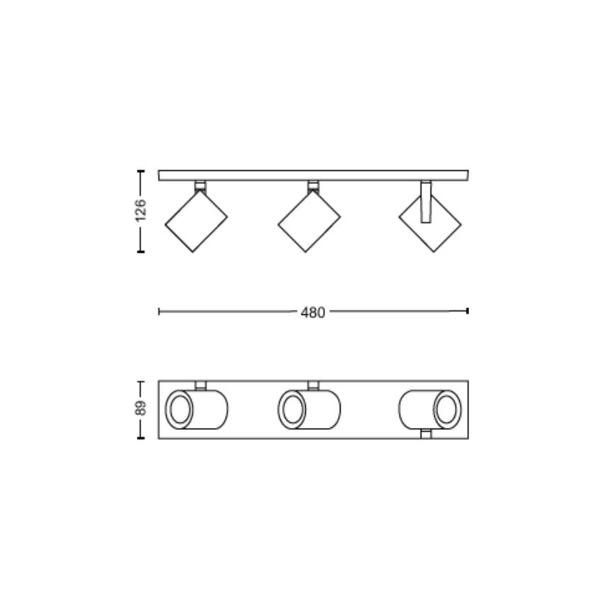 Philips - LED RGBW Stmívatelné bodové svítidlo Hue ARGENTA 3xGU10/4,2W/230V 2000-6500K