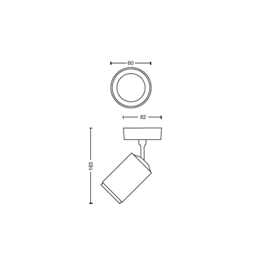 Philips - LED RGBW Stmívatelné bodové svítidlo Hue FUGATO 1xGU10/4,2W/230V 2000-6500K černá