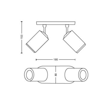 Philips - LED RGBW Stmívatelné bodové svítidlo Hue FUGATO 2xGU10/4,2W/230V 2000-6500K černá