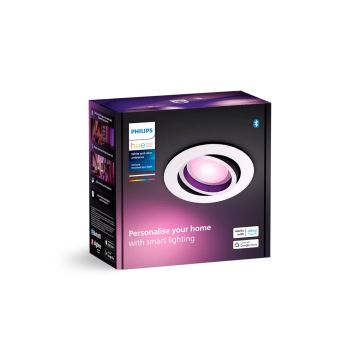 Philips - LED RGBW Stmívatelné podhledové svítidlo Hue CENTURA 1xGU10/4,2W/230V 2000-6500K