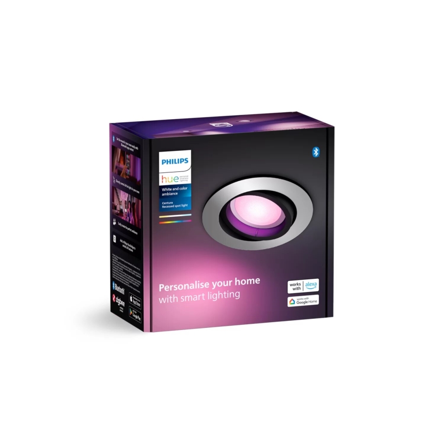 Philips - LED RGBW Stmívatelné podhledové svítidlo Hue CENTURA 1xGU10/4,2W/230V 2000-6500K