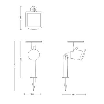 Philips - LED Solární bodové svítidlo JIVIX LED/1,4W/3,7V IP44