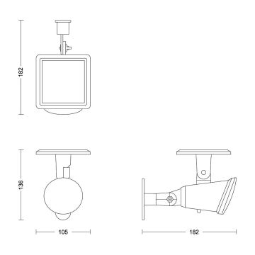 Philips - LED Solární nástěnné svítidlo JIVIX LED/1,4W/3,7V IP44