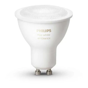 Philips - LED stmívatelná žárovka Hue WHITE AMBIANCE 1xGU10/5,5W 2200-6500K