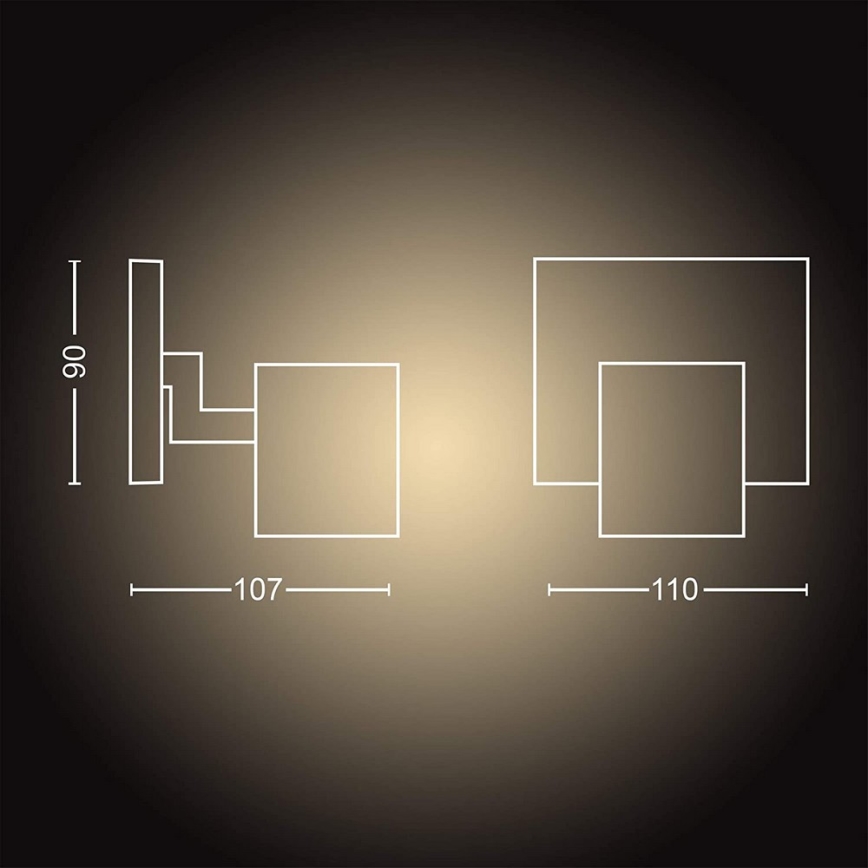 Philips - LED Stmívatelné bodové svítidlo Hue RUNNER 1xGU10/4,2W/230V 2200-6500K černá