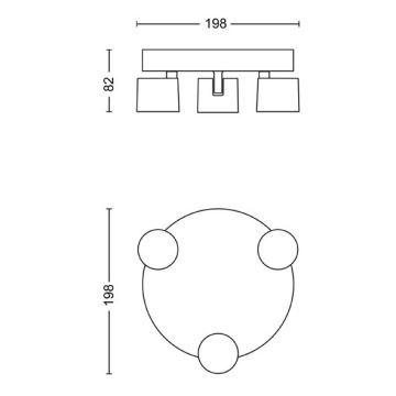 Philips - LED Stmívatelné bodové svítidlo 3xLED/4,5W/230V