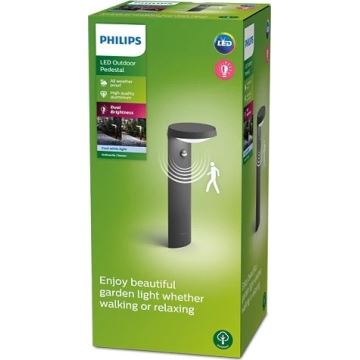 Philips - LED Venkovní lampa se senzorem LED/9W/230V 4000K IP44