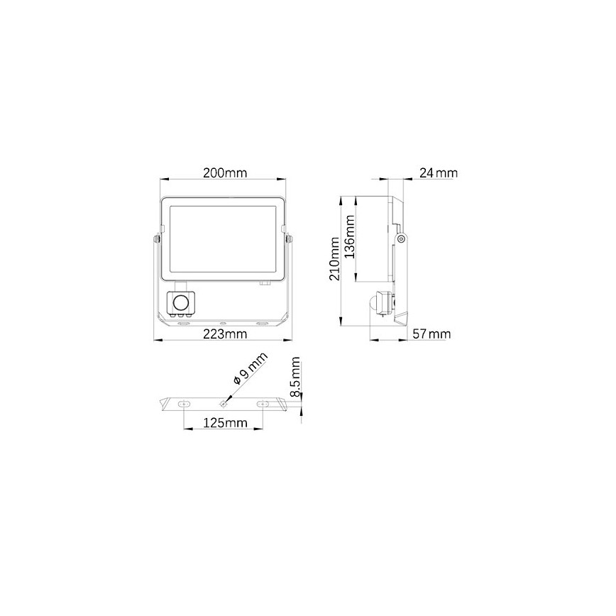 Philips - LED Venkovní reflektor se senzorem PROJECTLINE LED/50W/230V IP65 3000K