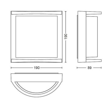 Philips Massive - LED Venkovní nástěnné svítidlo LED/12W/230V IP44