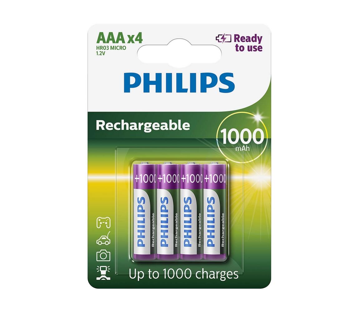 Philips Philips R03B4RTU10/10 - 4 ks Nabíjecí baterie AAA MULTILIFE NiMH/1,2V/1000 mAh P2235