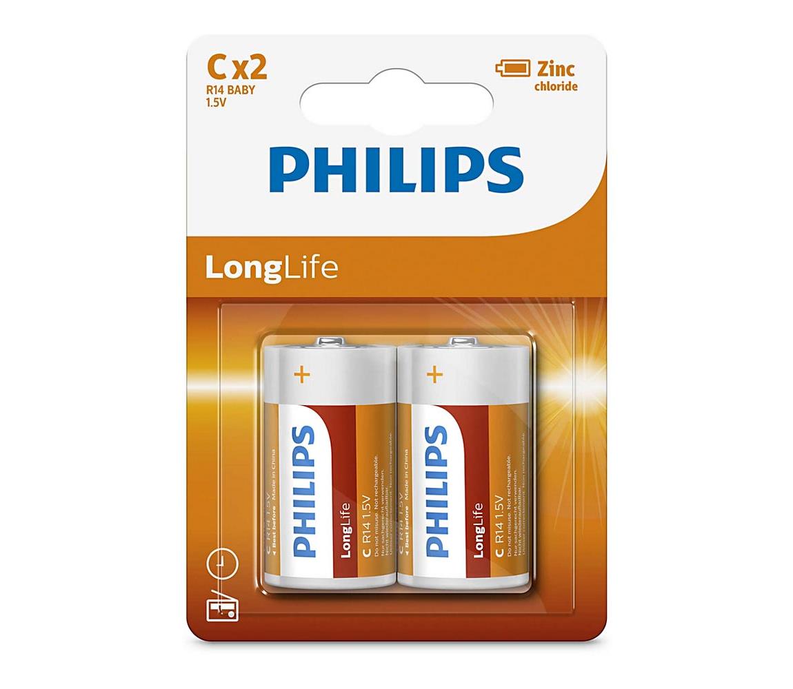 Baterie Philips LongLife C 2ks