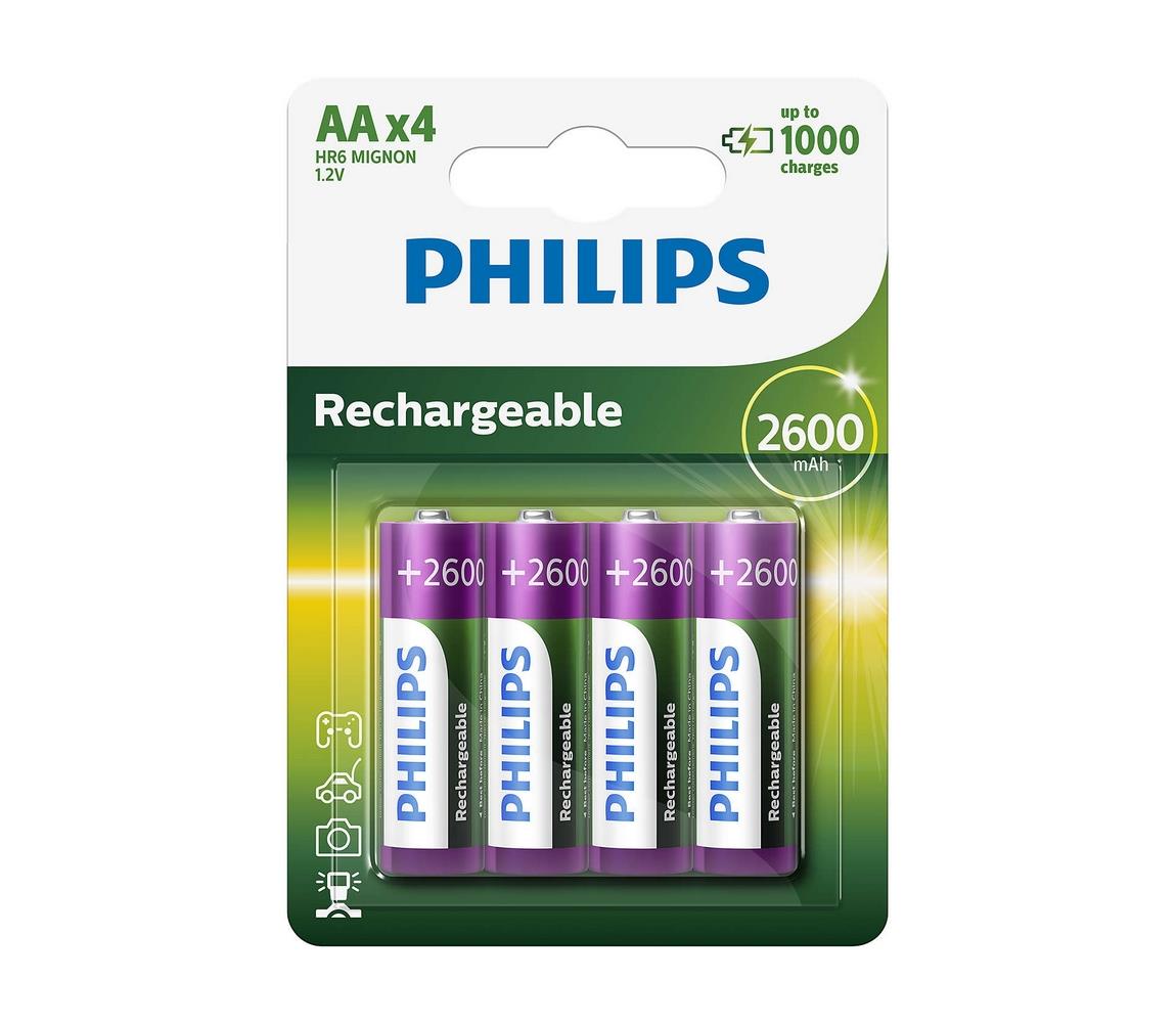 Philips Philips R6B4B260/10 - 4 ks Nabíjecí baterie AA MULTILIFE NiMH/1,2V/2600 mAh P2237
