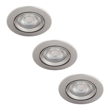 Philips - SADA 3x LED Stmívatelné podhledové svítidlo LED/5W/230V 2700K