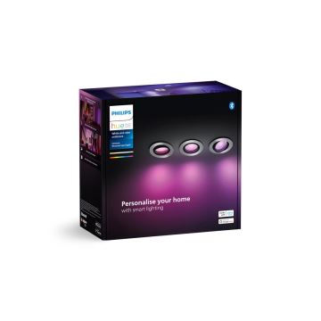 Philips - SADA 3xLED RGBW Stmívatelné podhledové Hue CENTURA 1xGU10/4,2W/230V 2000-6500K