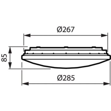 Philips WL060V LED11S/830 PSU II WH - LED Venkovní stropní svítidlo MOUNTED LED/14,5W/230V 3000K IP44