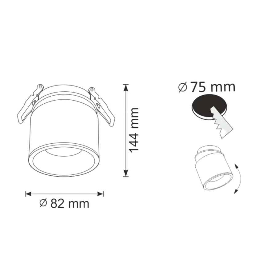 Podhledové bodové svítidlo HARON 1xGU10/10W/230V bílá