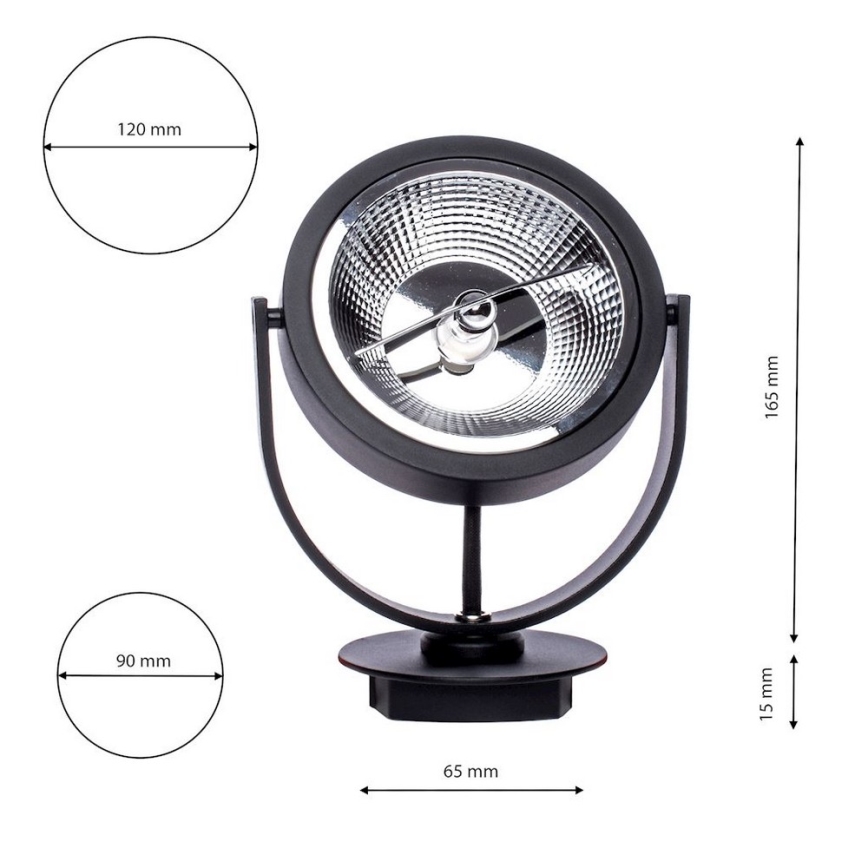 Podhledové svítidlo LUGAR 1xAR111 - GU10/25W/230V