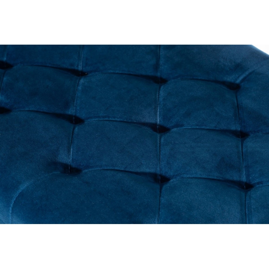 Prošívaná lavice SALIBA 50x97 cm zlatá/modrá