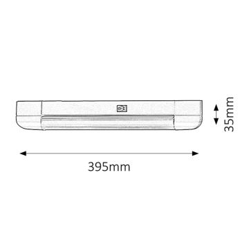 Rabalux - Podlinkové svítidlo BAND LIGHT 1xG13/10W/230V 39,5 cm stříbrná