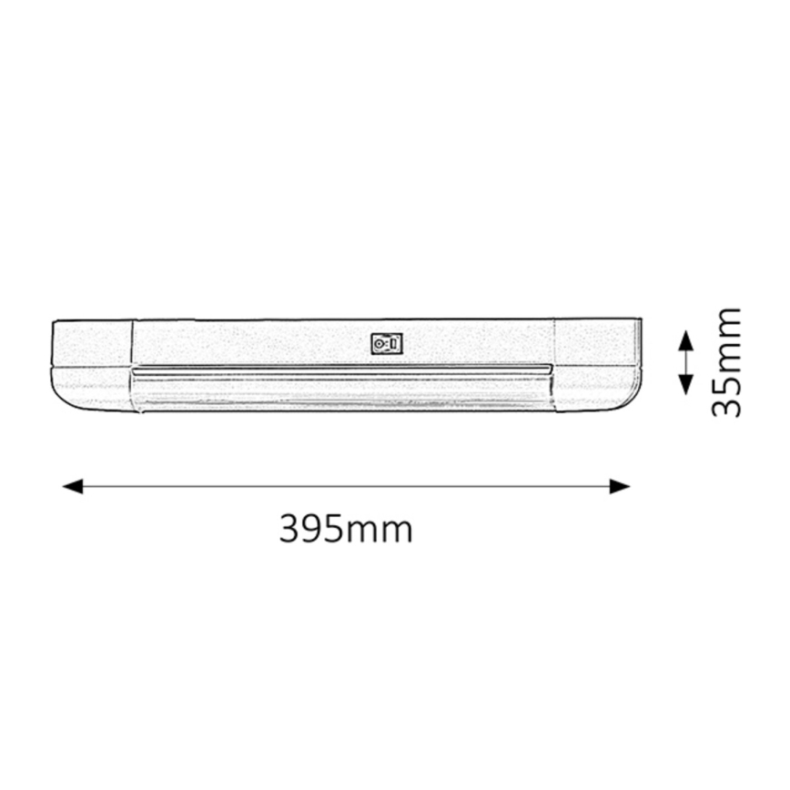 Rabalux - Podlinkové svítidlo BAND LIGHT 1xG13/10W/230V 39,5 cm stříbrná