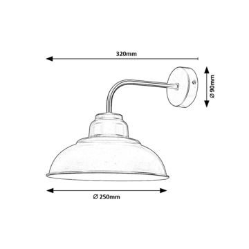 Rabalux - Nástěnná lampa 1xE27/60W/230V