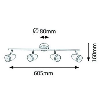 Rabalux - LED Bodové svítidlo 4xLED/4W/230V