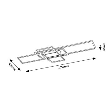 Rabalux - LED Stmívatelné stropní svítidlo LED/54W/230V 3000-6500K + dálkové ovládání