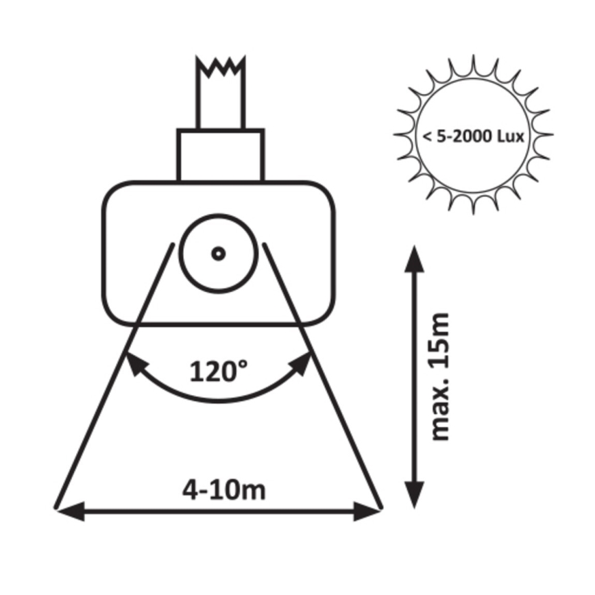 Rabalux - LED Reflektor se senzorem LED/10W/230V 4000K IP44 černá