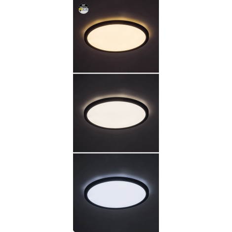 Rabalux - LED Stropní svítidlo LED/24W/230V 3000/4000/6000K pr. 29 cm černá