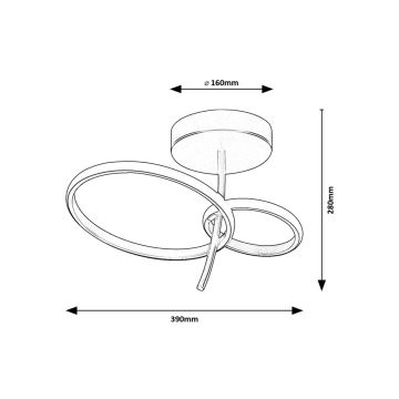 Rabalux - LED Lustr na tyči LED/24W/230V